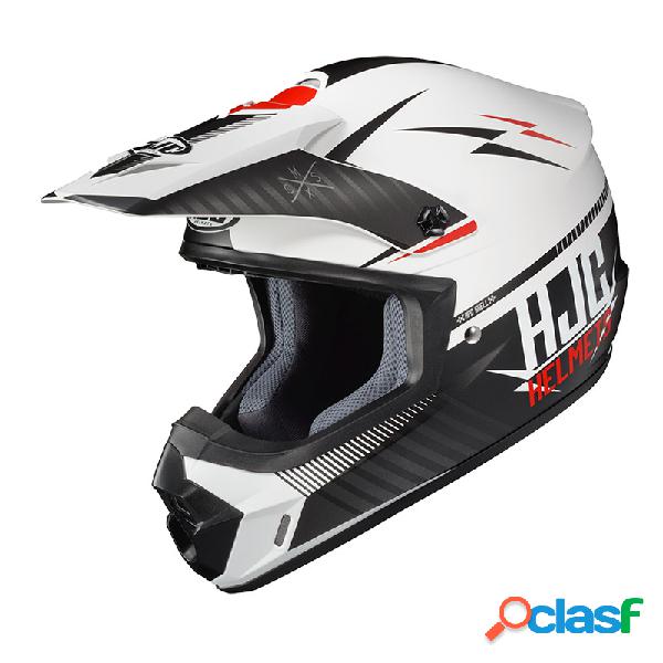 Casco moto Cross Hjc CSMX II TWEEK Rosso Bianco Nero