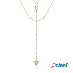 Collana Chiaro Zirconi Argento sterling S925 Per donna Di