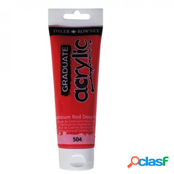 Colore acrilico fine Graduate - 120 ml - rosso cadmio scuro