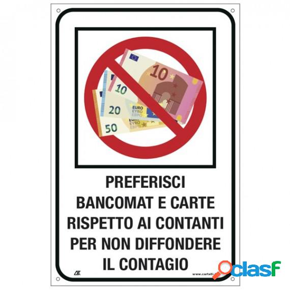 Etichetta - Preferisci Bancomant e carte... - 20x30 cm -