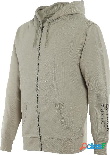 Felpa Dainese Adventure con zip e cappuccio Beige Nero