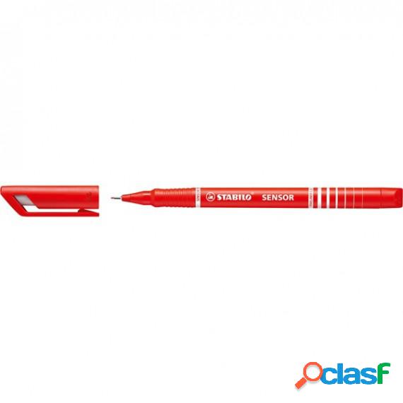 Fineliner Stabilo Sensor - tratto 0,3mm - rosso - Stabilo