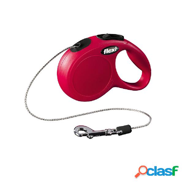 Flexi Guinzaglio New Classic Mini 3 mt Corda Rosso
