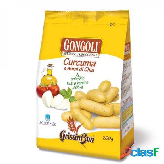 Gongoli - gusto curcuma e semi di chia - 200 gr - GrissinBon