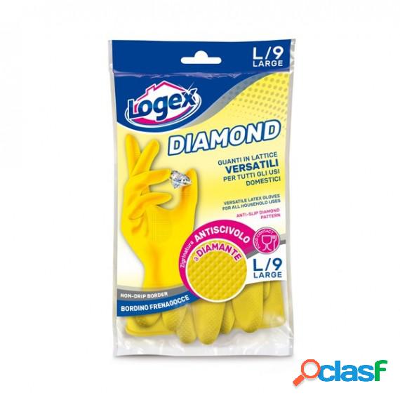Guanti in lattice Diamond - taglia L - giallo - Logex