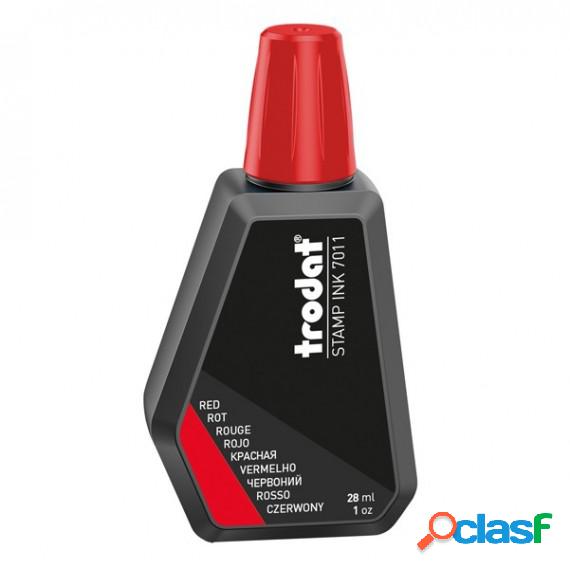 Inchiostro 7011 per timbro in gomma - 28 ml - rosso - Trodat