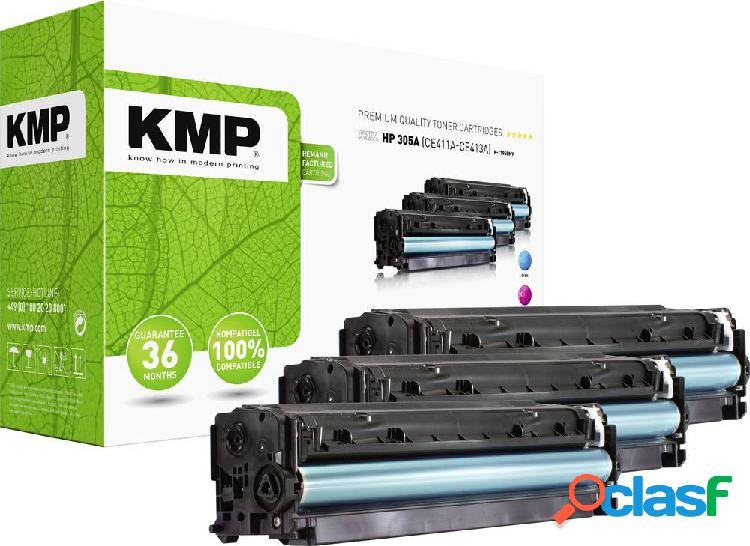 KMP H-T196 CMY Cassetta Toner Imballo multiplo sostituisce