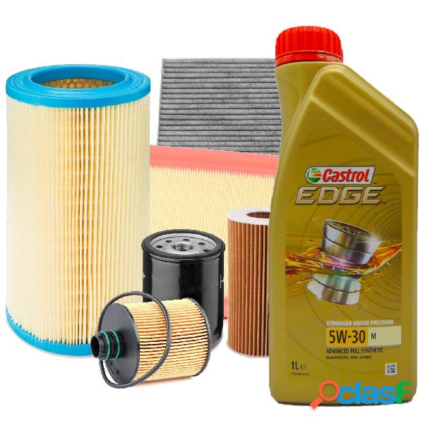 Kit tagliando 3 filtri + Castrol 5w30 BMW 330D