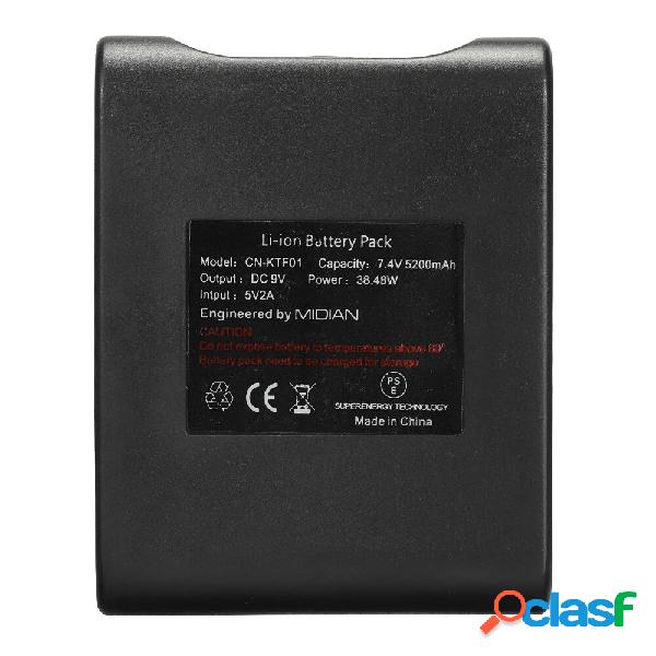 MIDIAN DC 9V 2A Power Bank 5200mAh per giubbotto riscaldante