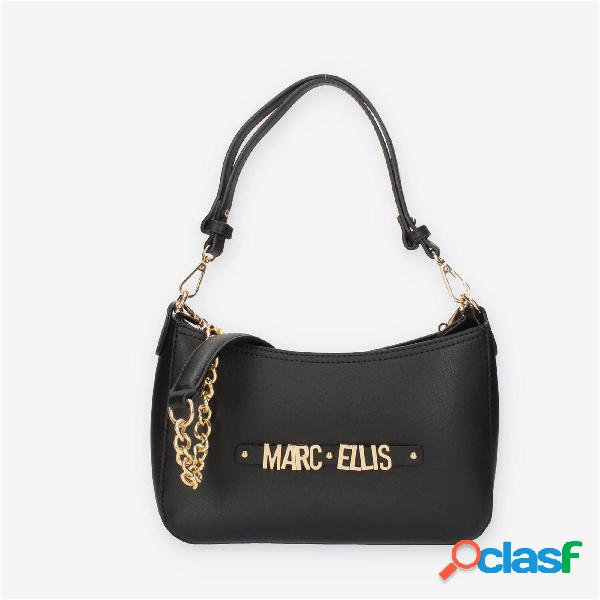 Marc Ellis Laura Borsetta a spalla nera con logo lettering