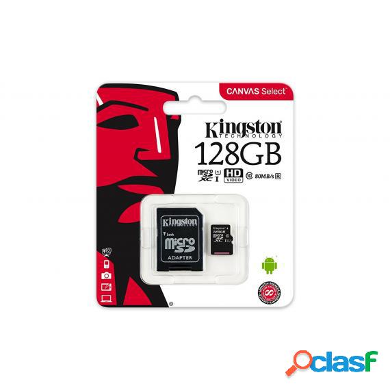 Micro Sdhc 128Gb Classe 10 Sdcs128Gb Uhs-I Kingston Canvas