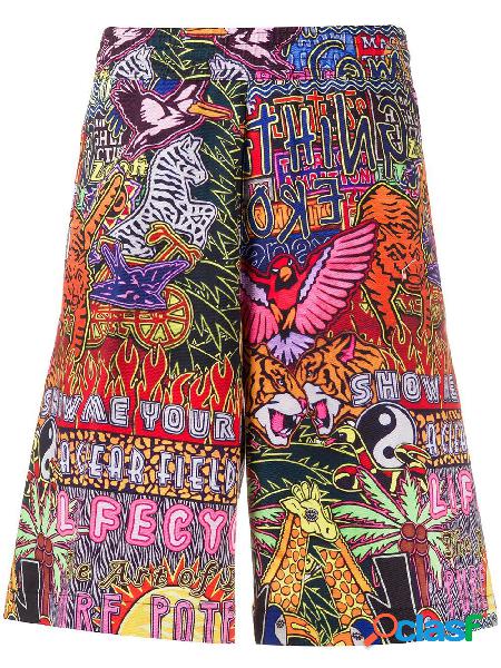 NEIL BARRETT SHORTS UOMO BPA768N1042136 COTONE MULTICOLOR