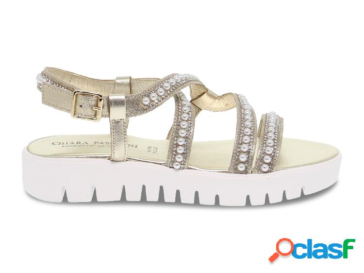 PASQUINI CALZATURE SANDALI DONNA PASQU2253 PELLE ORO