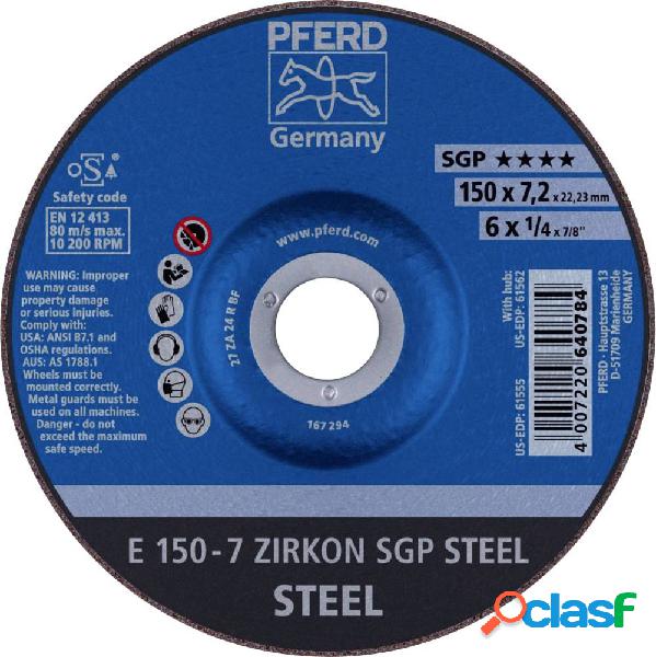 PFERD 62215326 E 150-7 ZIRKON SGP STEEL Disco di sgrossatura