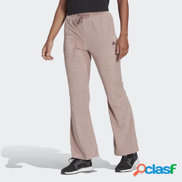 Pantaloni Hyperglam Rib Velour Flared Leg