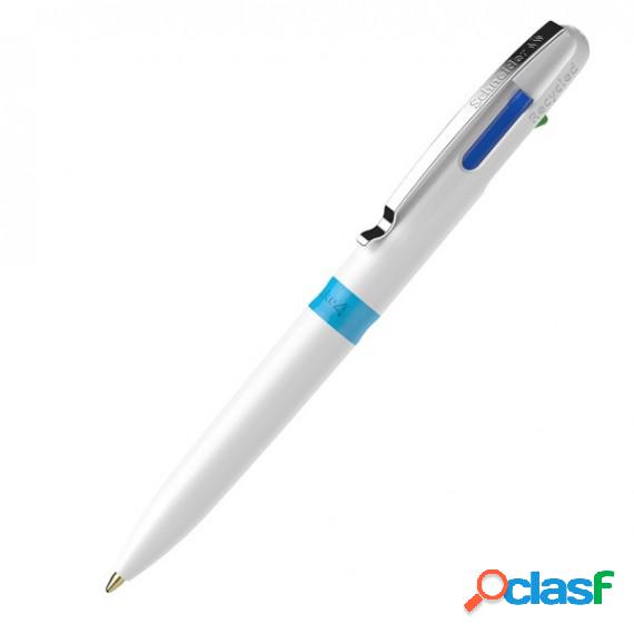 Penna a sfera Take 4 - punta media - 4 colori - fusto bianco