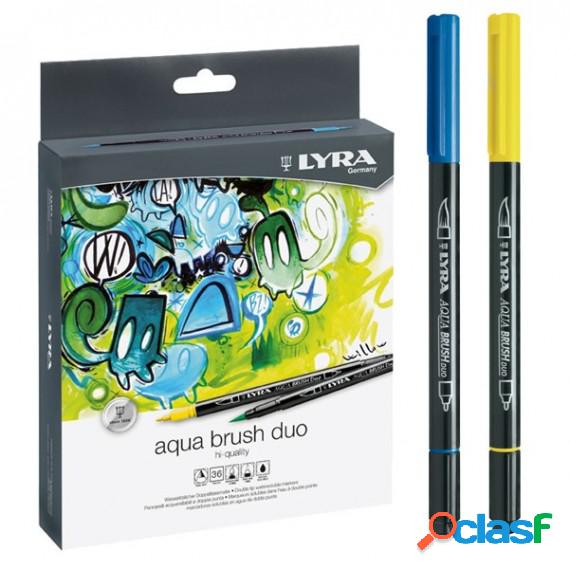 Pennarelli Aqua Brush Duo - punte 2/4 mm - colori assortiti
