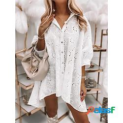 Per donna Abito chemisier Abito casual Mini abito Esterno