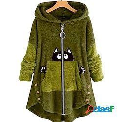 Per donna Giacca in pile Pile Sherpa Pagliaccetto Zip Up