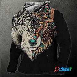 Per uomo Felpa Maglione Blu Viola Marrone Grigio Colletto