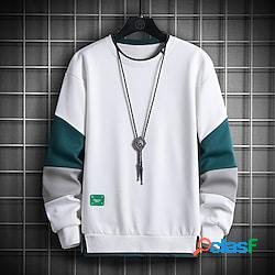 Per uomo Felpa Maglione Verde Grigio chiaro Grigio scuro