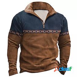 Per uomo Felpa con zip Maglione Felpa con cerniera a un