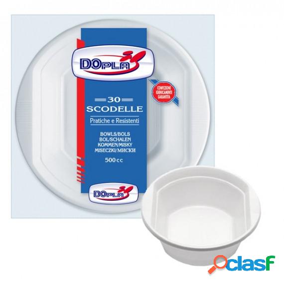 Scodelle - 630 ml - polistirene - bianco - Dopla - conf. 30