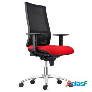 Sedia Ergonomica EMERSON, Base in Metallo, Supporto Lombare,