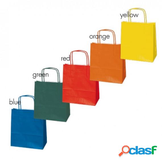 Shopper in carta - maniglie cordino - colori assortiti