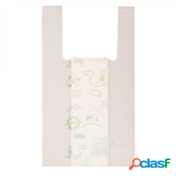 Shoppers Mini - 22x40 cm - mater-bi - bianco - scatola 500