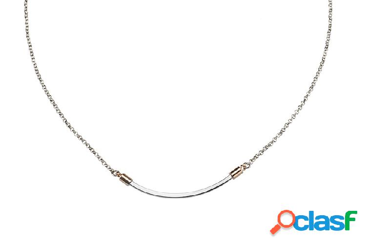 Sovrani Collana Dancing Names argento con elementi in oro