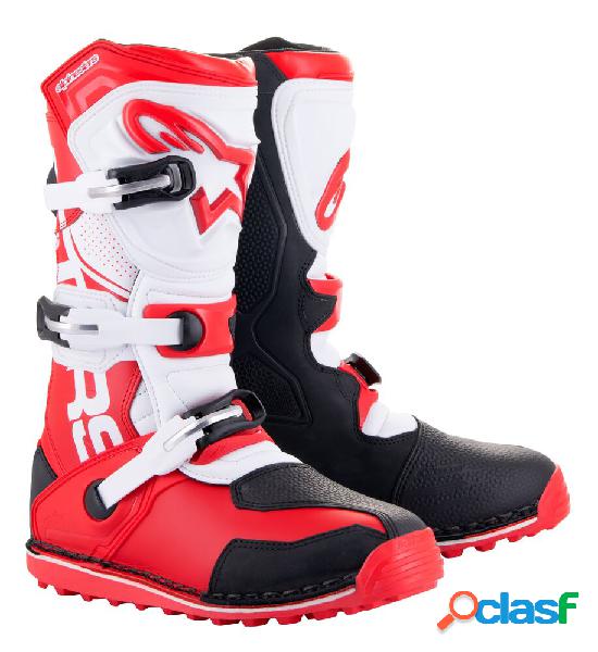 Stivali cross Alpinestars Tech T Rosso Nero Bianco