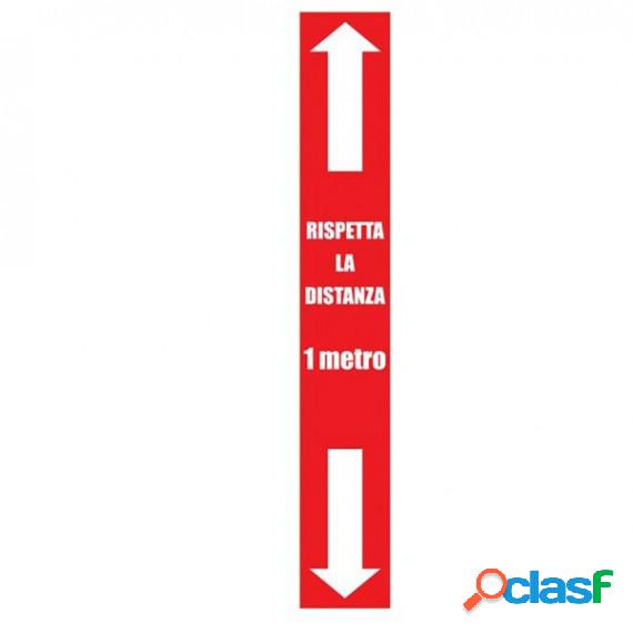 Striscia adesiva da terra - Rispetta la distanza di 1 mt -