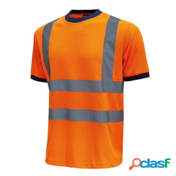 T-shirt alta visibilitA' Glitter - taglia L - arancio fluo -