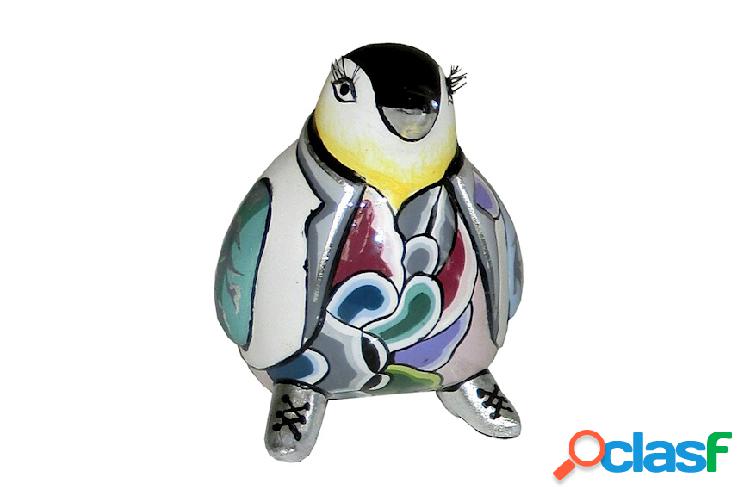 Tom's Drag Pinguino Kimi S dipinto a mano argento bianco