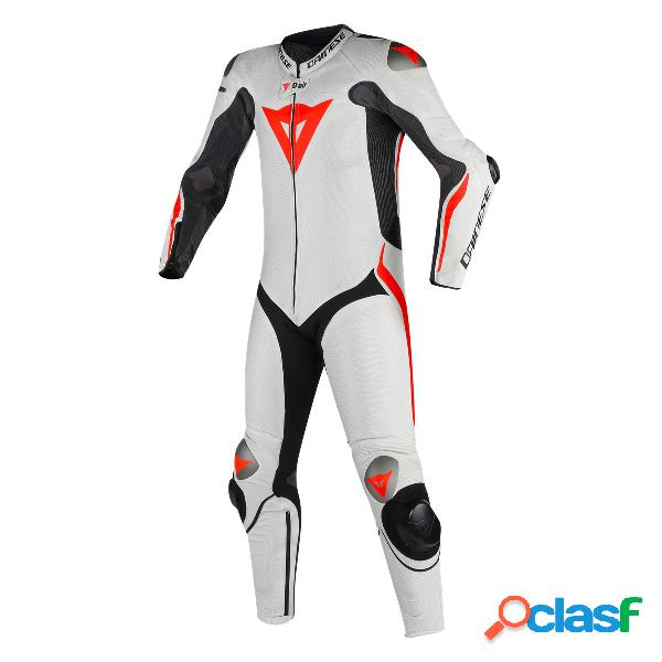 Tuta moto pelle Dainese Mugello R D-Air Nero Bianco Rosso