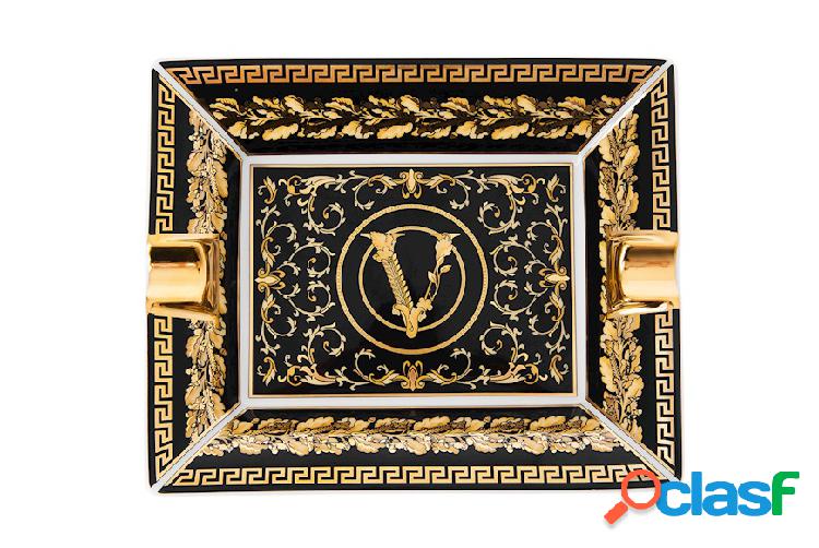 Versace Posacenere Virtus Gala porcellana nero nero oro