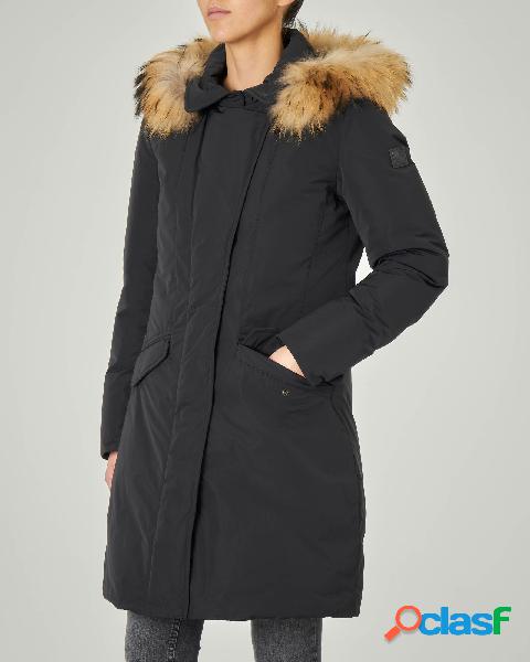 WS Modern Vail Coat nero con cappuccio removibile con