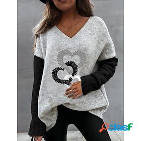 Women's Pullover Sweater Jumper Jumper Crochet Knit