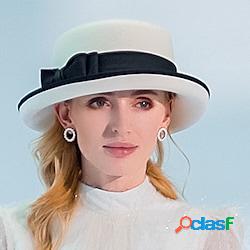 berretto 100% lana Cappello Fedora Informale Tè Elegante