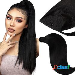 capelli intrecciati coda di cavallo naturale / capelli umani