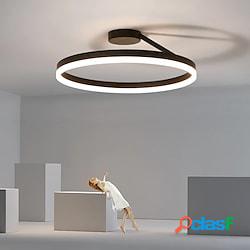 plafoniera a led cerchio moderno nero bianco 40cm 50cm luci