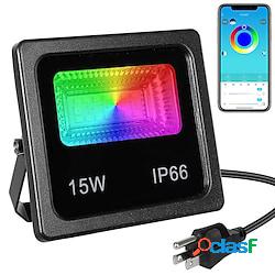 rgbw app led proiettore 15w bluetooth esterno luce di