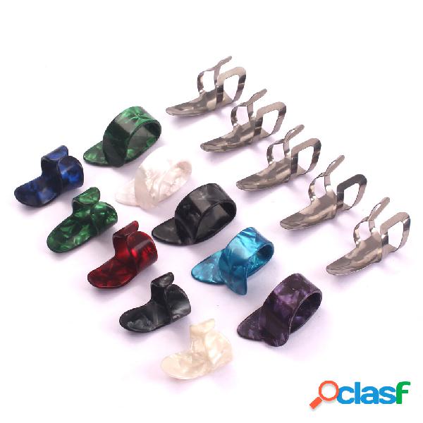 15PCS Plettro per chitarra in celluloide Set per dito indice