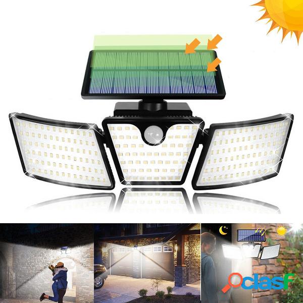 265LEDs 3 Head solare Luce del sensore di movimento