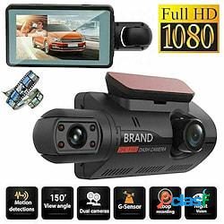 3 pollici ips dual lens auto dvr dash cam videoregistratore
