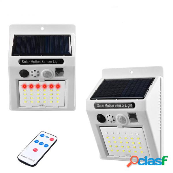 30LED solare Luce remoto Controllo 3 modalità Sensore di