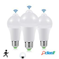4pcs 9w e27 led night light bulb lampada con sensore di