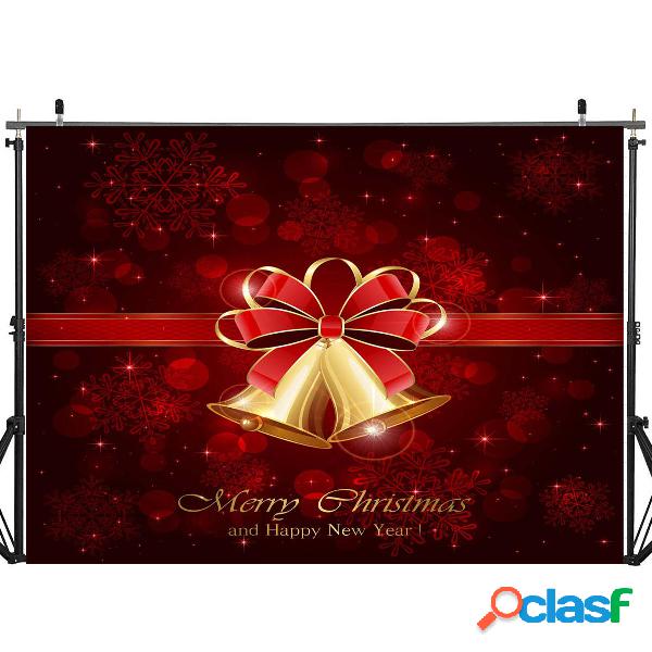5x7FT Vinile Buon Natale Felice Anno Nuovo Anello rosso