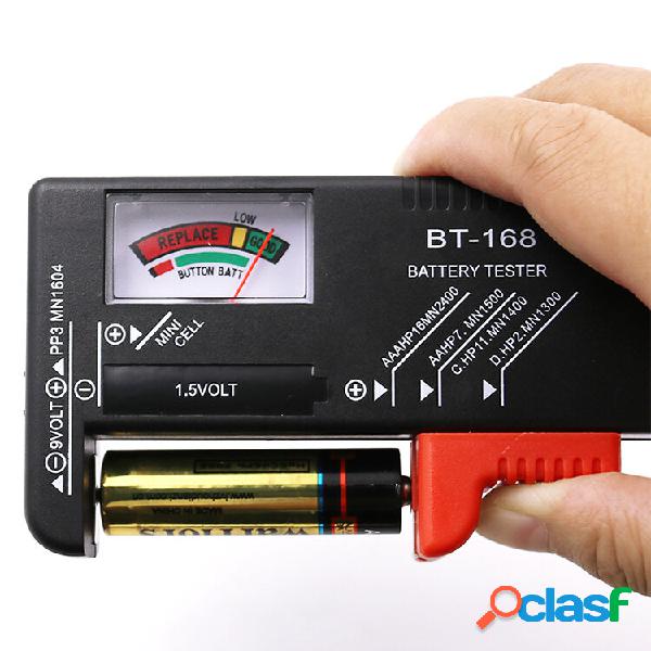 BT-168 AA/AAA/C/D/9V/1.5V Batterie Tester Batteria a bottone